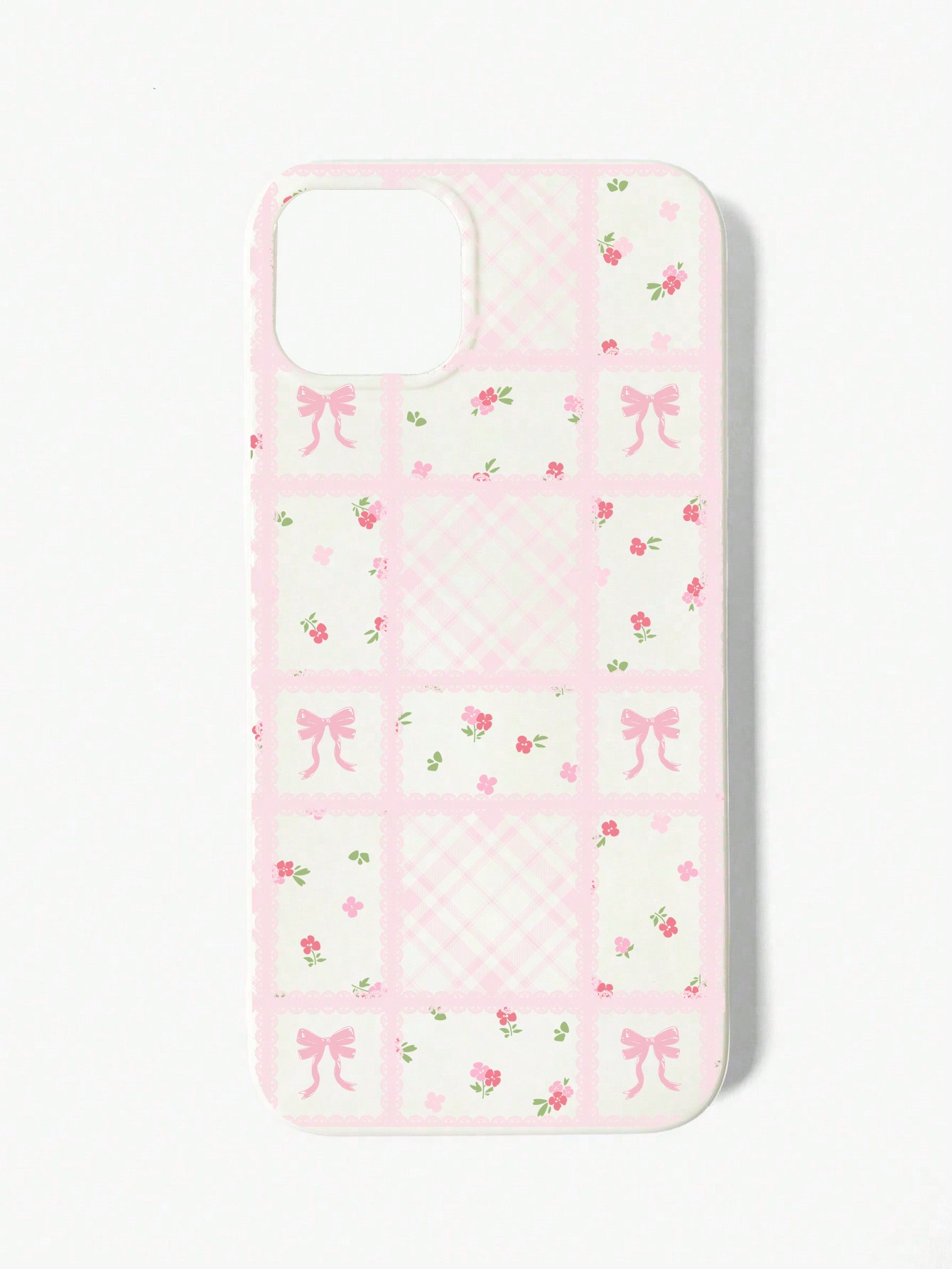Kawaii 1pc Cute Pink Bow Patterned Phone Case For College Girls